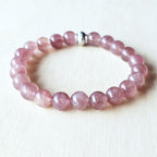 Handmade Strawberry Quartz crystal bracelet for love and harmony.