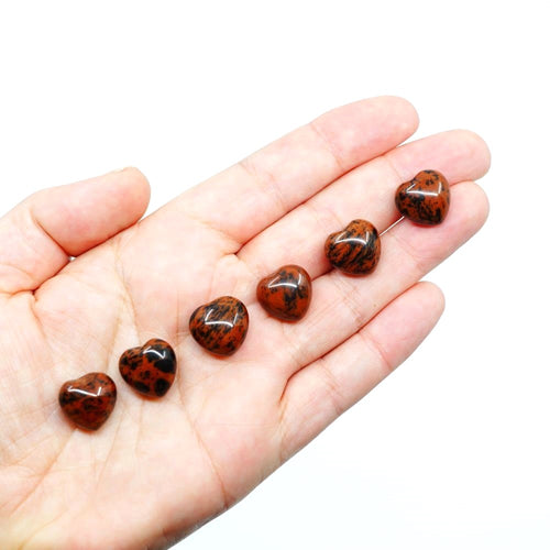 Mahogany Obsidian Mini Hearts