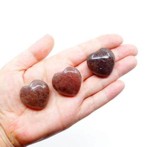 Strawberry Quartz Small Hearts