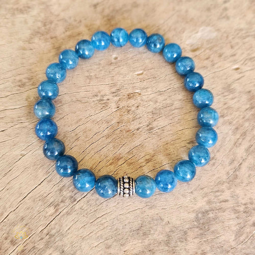 A Grade Blue Apatite Bracelet | 8mm Beads