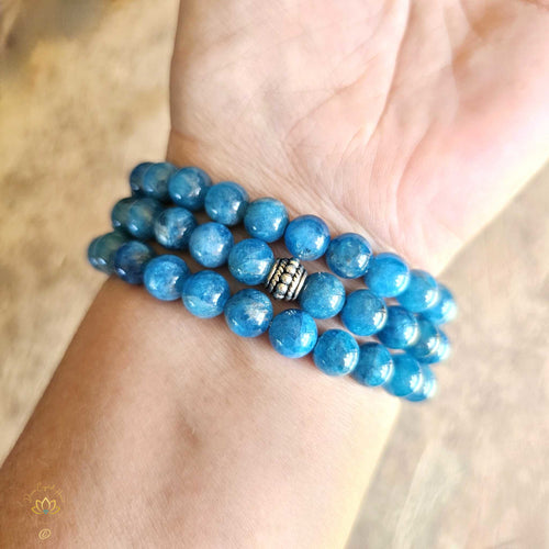 A Grade Blue Apatite Bracelet | 8mm Beads