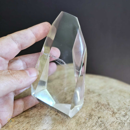 A Grade Clear Quartz | Faceted Freeform 435gms