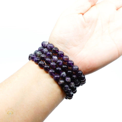 A Grade Smoky Amethyst Bracelet | 8mm Beads