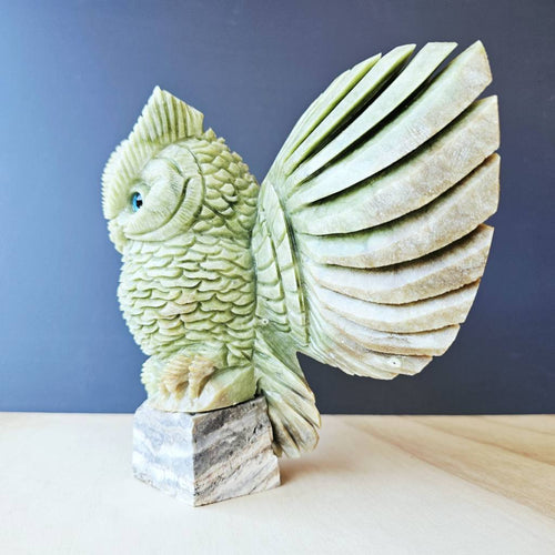 Afghan Jade Owl | Wings Of Wisdom