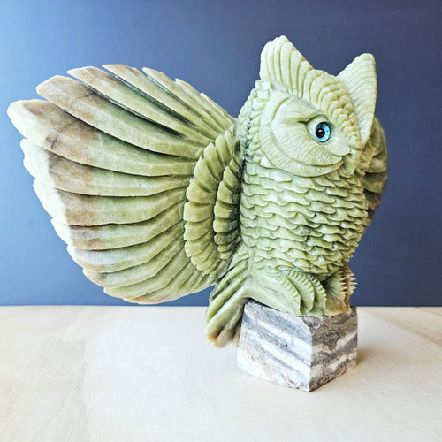 Afghan Jade Owl | Wings Of Wisdom