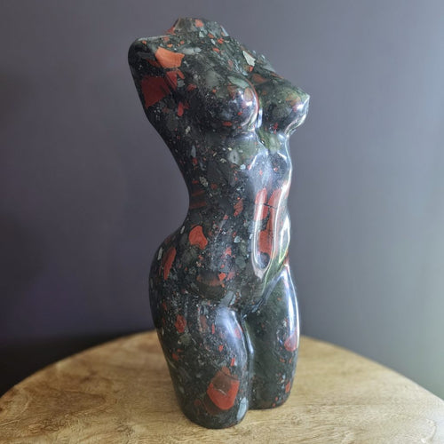 African Bloodstone Carving | Divine Goddess