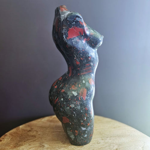 African Bloodstone Carving | Divine Goddess