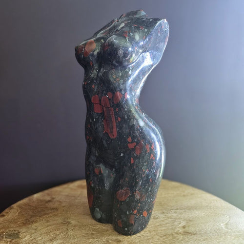 African Bloodstone Carving | Divine Goddess