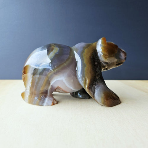 Agate Bear Carving | 992gm