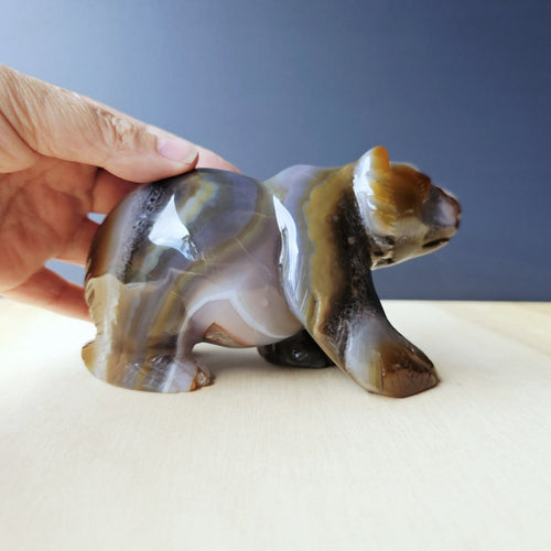 Agate Bear Carving | 992gm