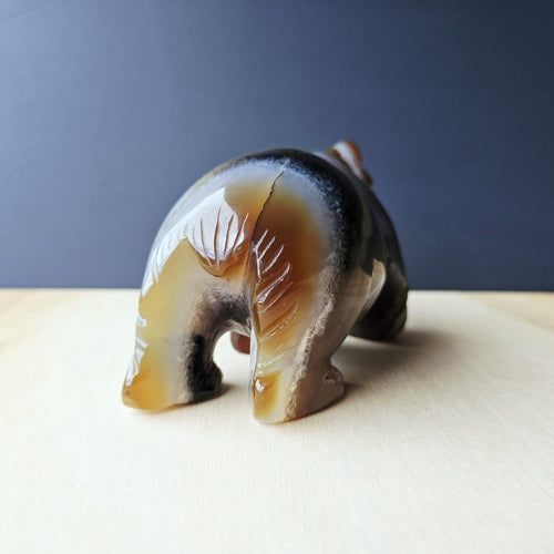 Agate Bear Carving | 992gm