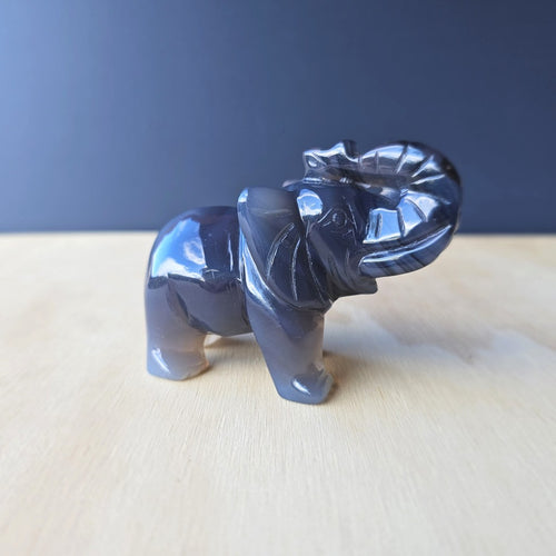 Agate Elephant Carving | 186gm