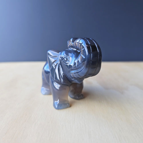 Agate Elephant Carving | 186gm