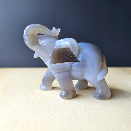 Agate Elephant Carving | 331gm