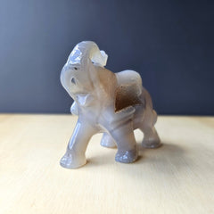 Agate Elephant Carving | 331gm