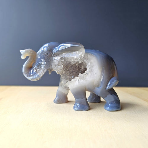 Agate Elephant Carving | 643gm