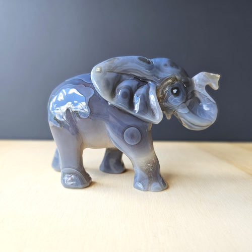 Agate Elephant Carving | 643gm