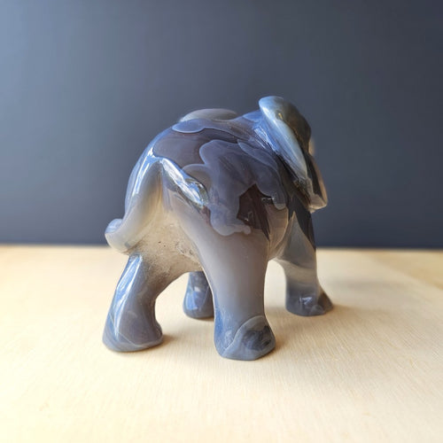 Agate Elephant Carving | 643gm