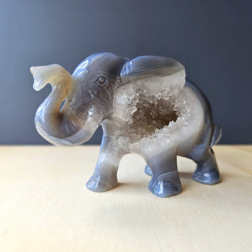 Agate Elephant Carving | 643gm