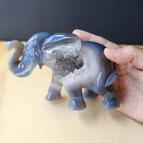 Agate Elephant Carving | 643gm