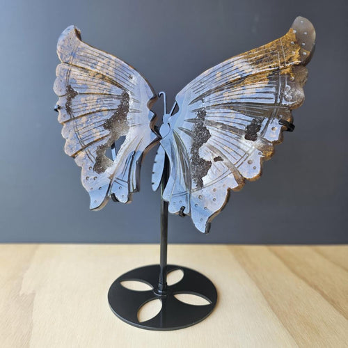 Agate & Quartz Butterfly Wings | On Stand 1.1kg