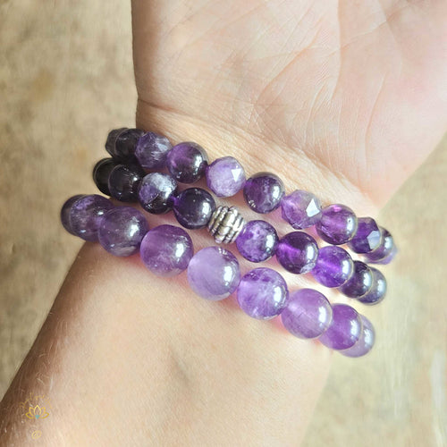 Amethyst Bracelet | 8mm & 10mm Beads