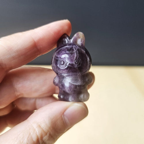 Amethyst Crystal Labubu | MystiBoo