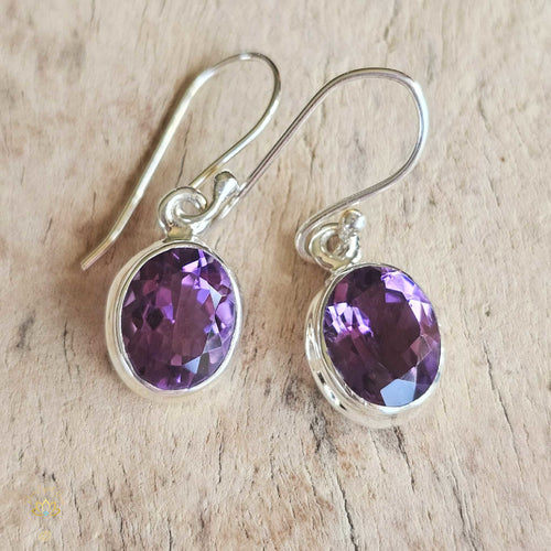 Amethyst Faceted Earrings | Rejuvenation