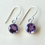 Amethyst Faceted Earrings | Rejuvenation