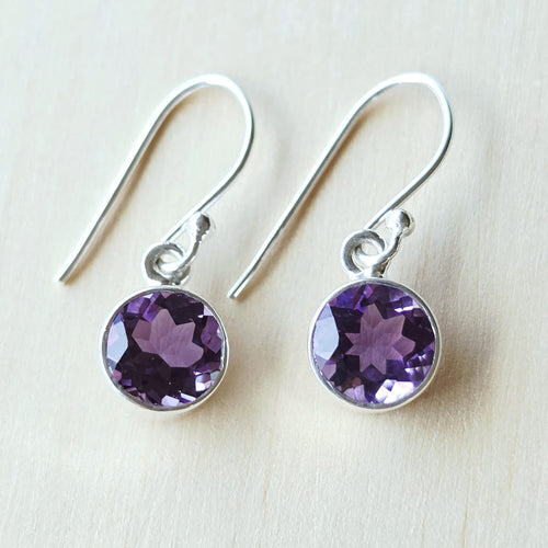 Amethyst Faceted Earrings | Rejuvenation