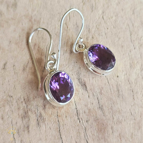 Amethyst Faceted Earrings | Rejuvenation