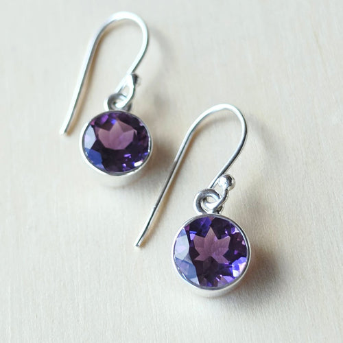 Amethyst Faceted Earrings | Rejuvenation