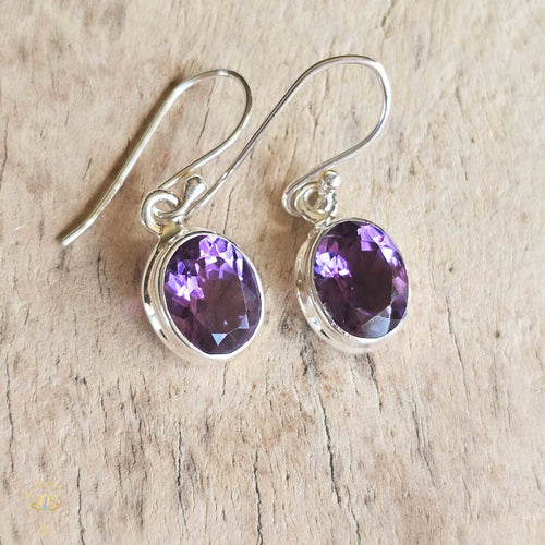 Amethyst Faceted Earrings | Rejuvenation