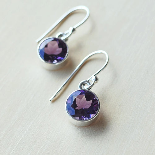 Amethyst Faceted Earrings | Rejuvenation