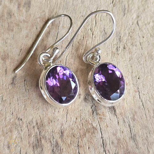 Amethyst Faceted Earrings | Rejuvenation