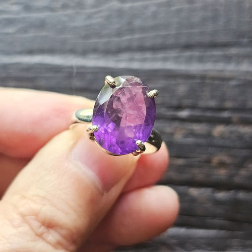 Amethyst Faceted Ring | Mystic Energy