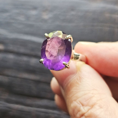 Amethyst Faceted Ring | Mystic Energy