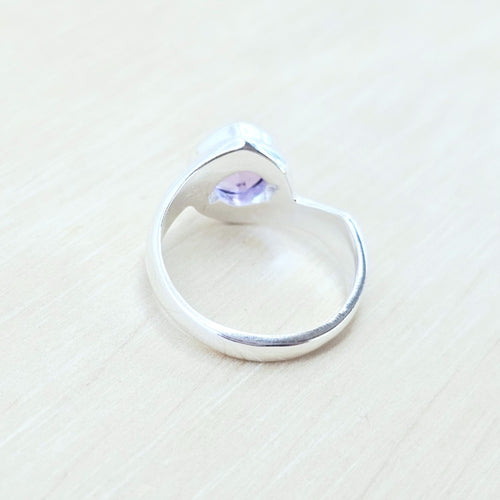 Amethyst Faceted Ring | Purple diamond