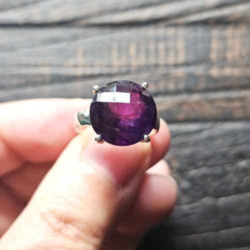 Amethyst Faceted Ring | Spiritual Growth