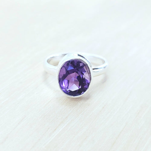 Amethyst Faceted Ring | The Boundary Keeper