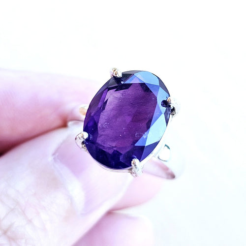 Amethyst Faceted Ring | The Boundary Keeper