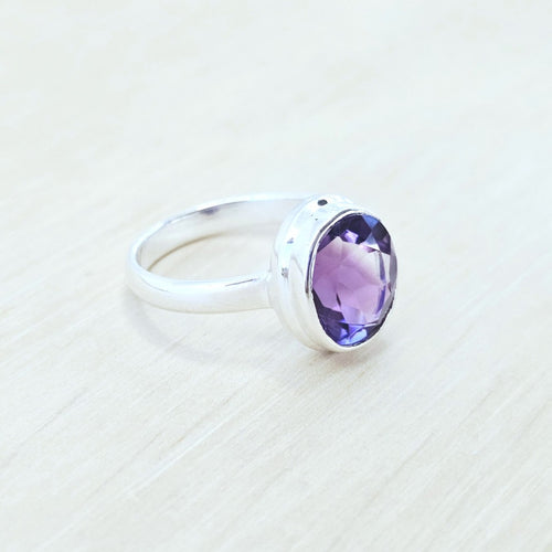 Amethyst Faceted Ring | The Boundary Keeper
