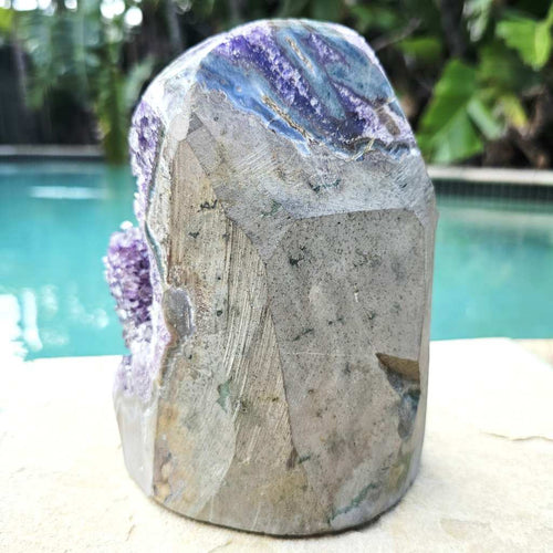 Amethyst Geode With Amethyst Flowers | Brazil