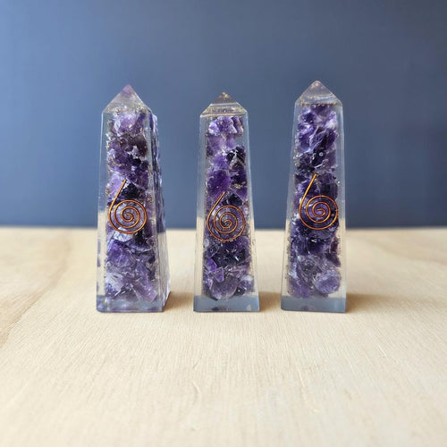 Amethyst Orgonite Obelisk | The Calm Current