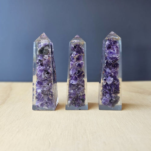 Amethyst Orgonite Obelisk | The Calm Current
