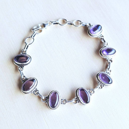 Amethyst | Sterling Silver Bracelet
