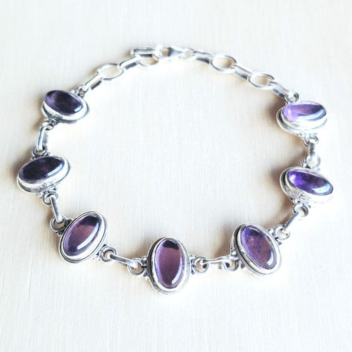 Amethyst | Sterling Silver Bracelet