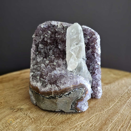 Amethyst With Calcite Inclusions | Cut Base Geode 1.9kgs