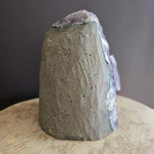 Amethyst With Calcite & Manganese Inclusions | Cut Base Geode 2.4kgs