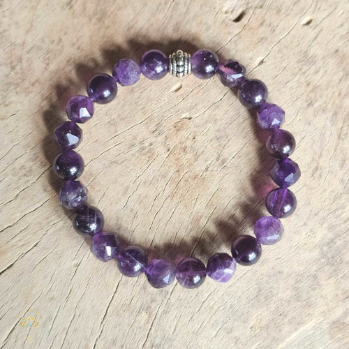 Amethyst Bracelet | 8mm & 10mm Beads